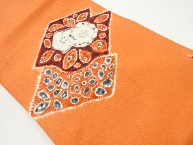 作家物　絞り辻が花模様名古屋帯